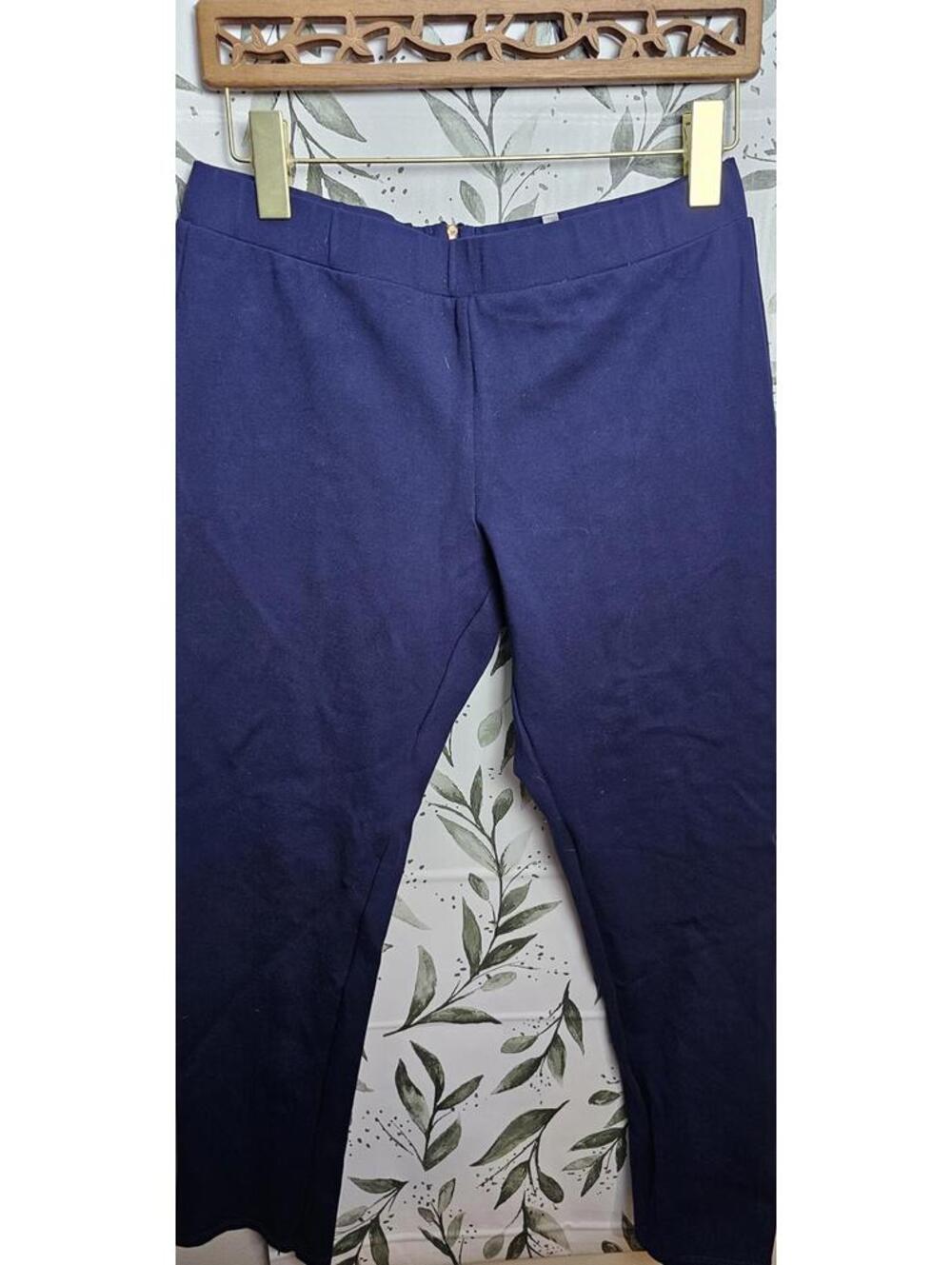 Jude Connally Pants Blue Womens Size M Capri Bakc Zipper